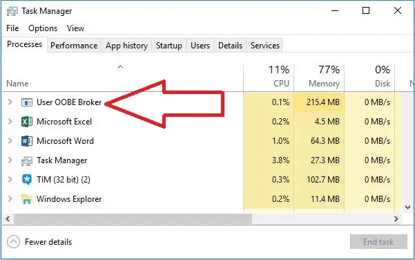 What is the User OOBE Broker process name in Windows 11 ventsmagazines.co.uk