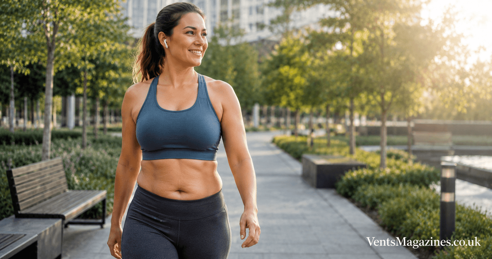 Apron belly weight loss journey showing natural apron belly before and after lifestyle changes in a healthy outdoor environment