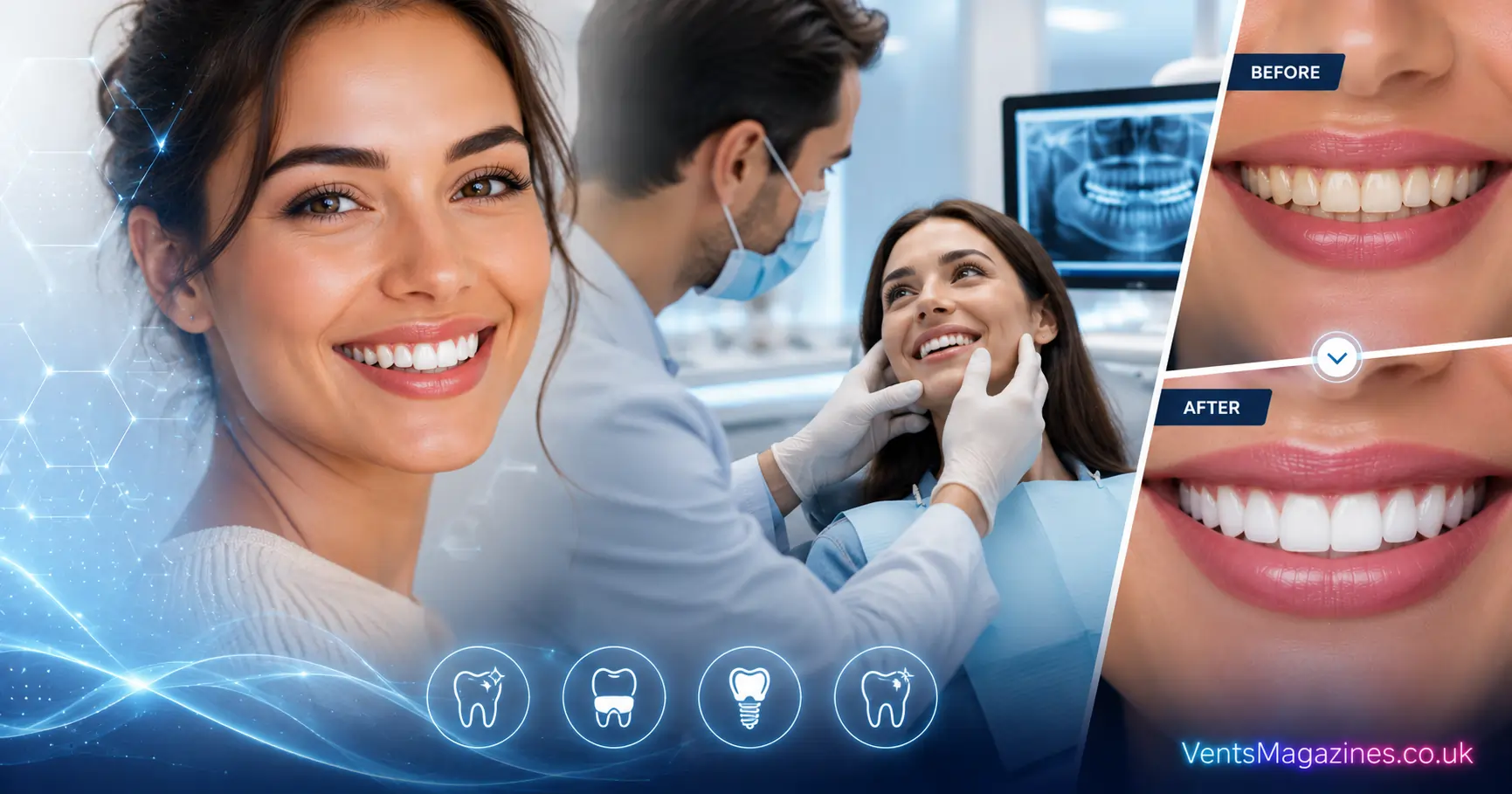 A beautiful and confident smile after a personalized BrassSmile smile makeover treatment.