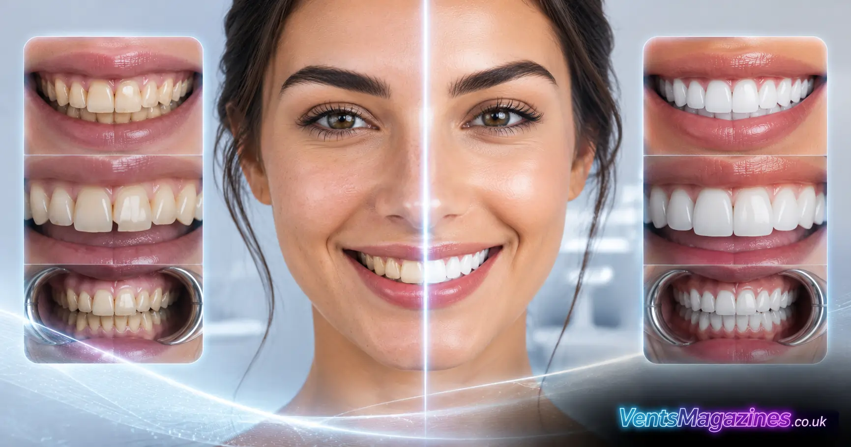 Invisible BrassSmile clear aligners used for discreet and comfortable teeth straightening.